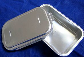 Aluminum foil aircraft cabin meal tray